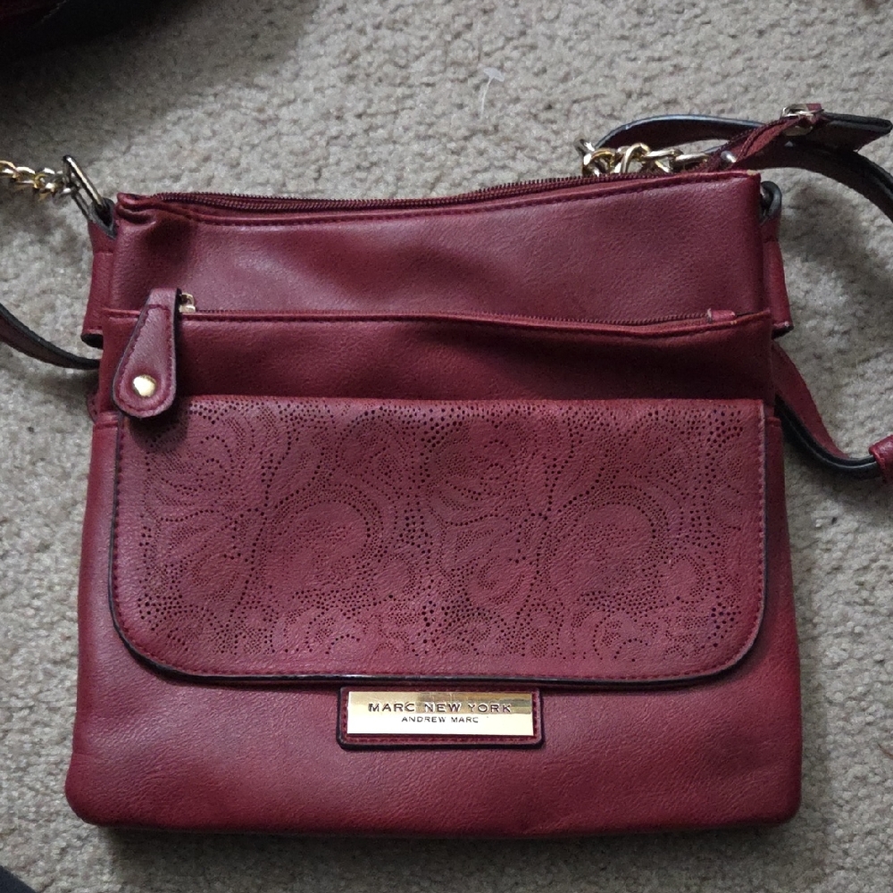 Marc New York Deep Red Crossbody Bag